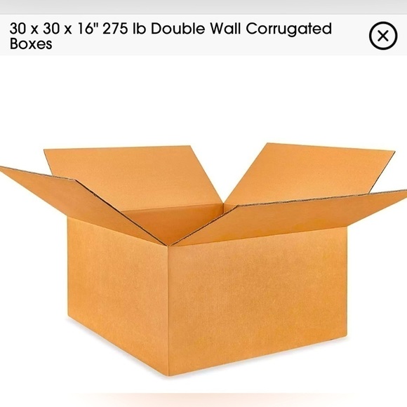 5pcs x ULINE 30 X 30 X 16" 275 Lb Double Wall Corrugated Boxes Commercial Grade - Picture 1 of 5